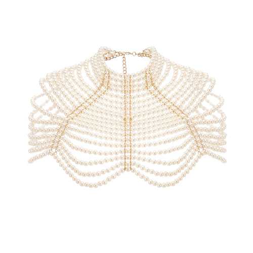 Pauline faux-pearl shawl