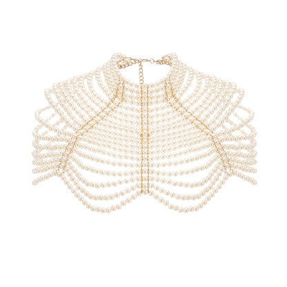 Pauline faux-pearl shawl