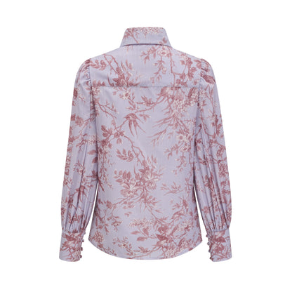 Isabeau floral-print shirt & skirt matching set