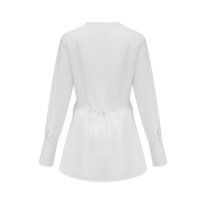 Dina pleat-detail shirt dress