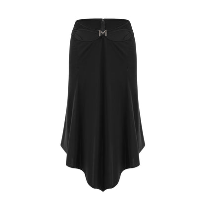 Caribe logo-plaque midi skirt