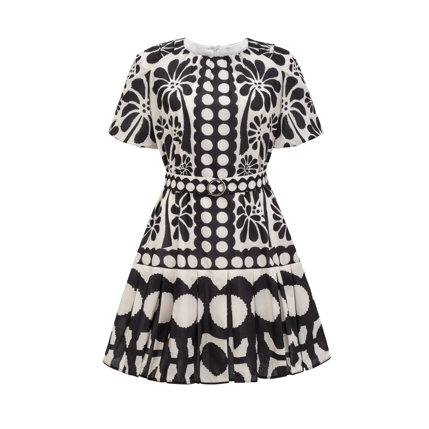 Émeline pattern-print belted mini dress (US Only)
