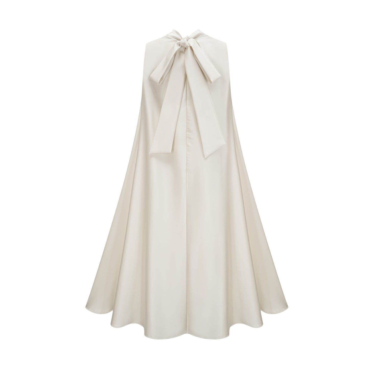 Émilie sleeveless floral-applique midi dress in White