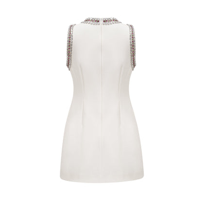 Émilie crystal-embellished mini dress