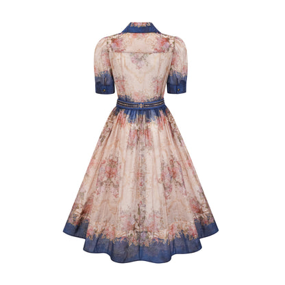 Aélis pattern-print midi dress