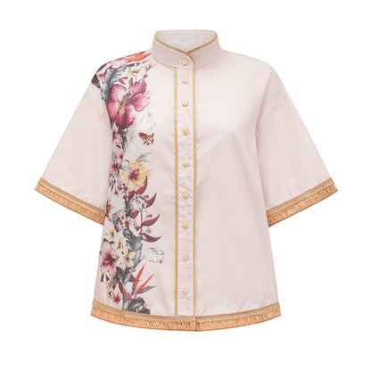Joséphine floral-print shirt & short matching set