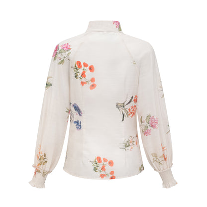 Céleste floral-print top & skirt matching set