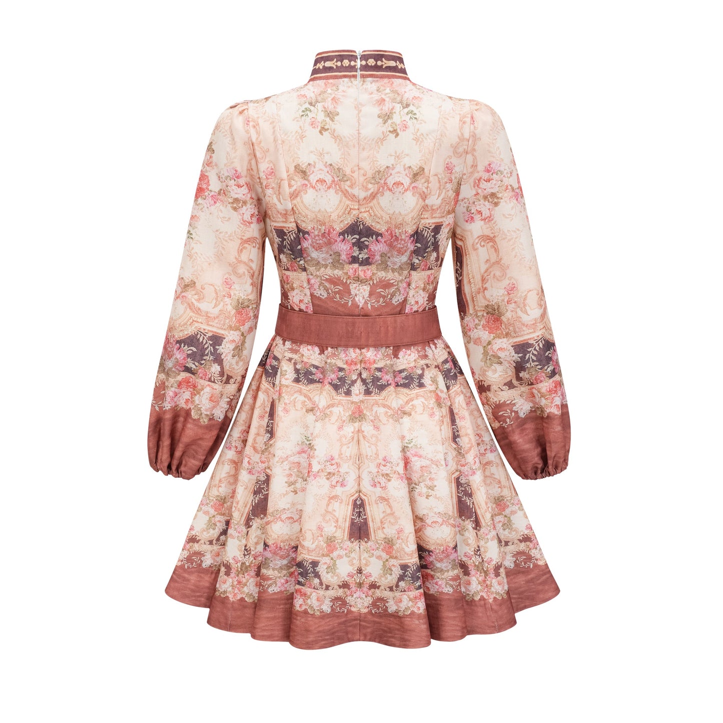 Kensia pattern-print flared mini dress