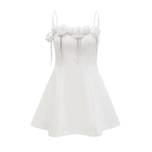 Hermine faux-floral embellished mini dress (US Only)