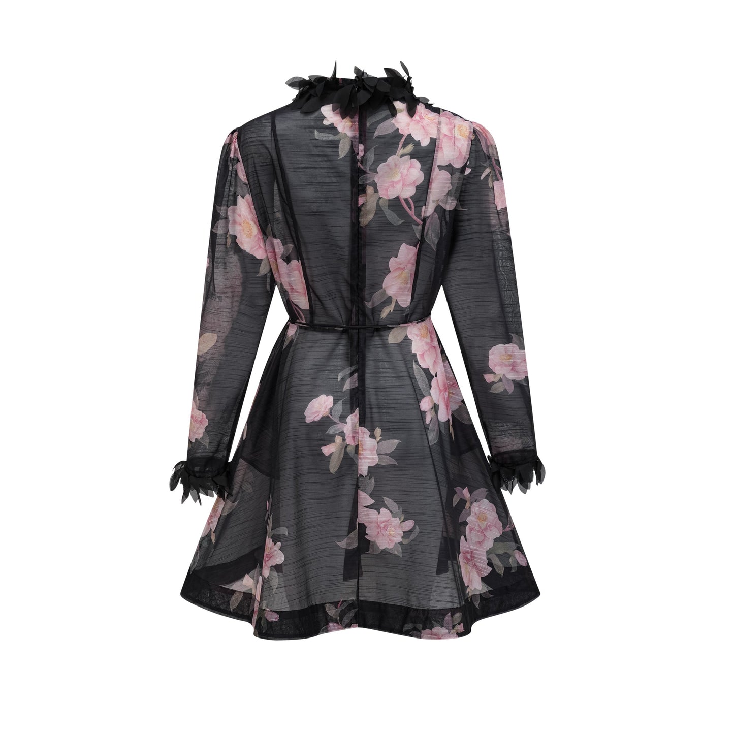 Mariah semi-sheer flower mini dress (US Only)
