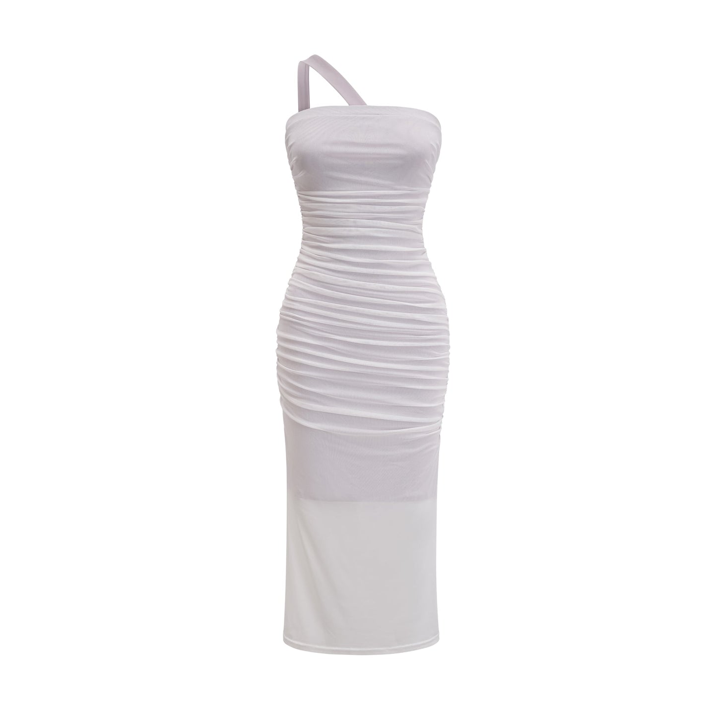 Nereida off-shoulder pleated midi dress