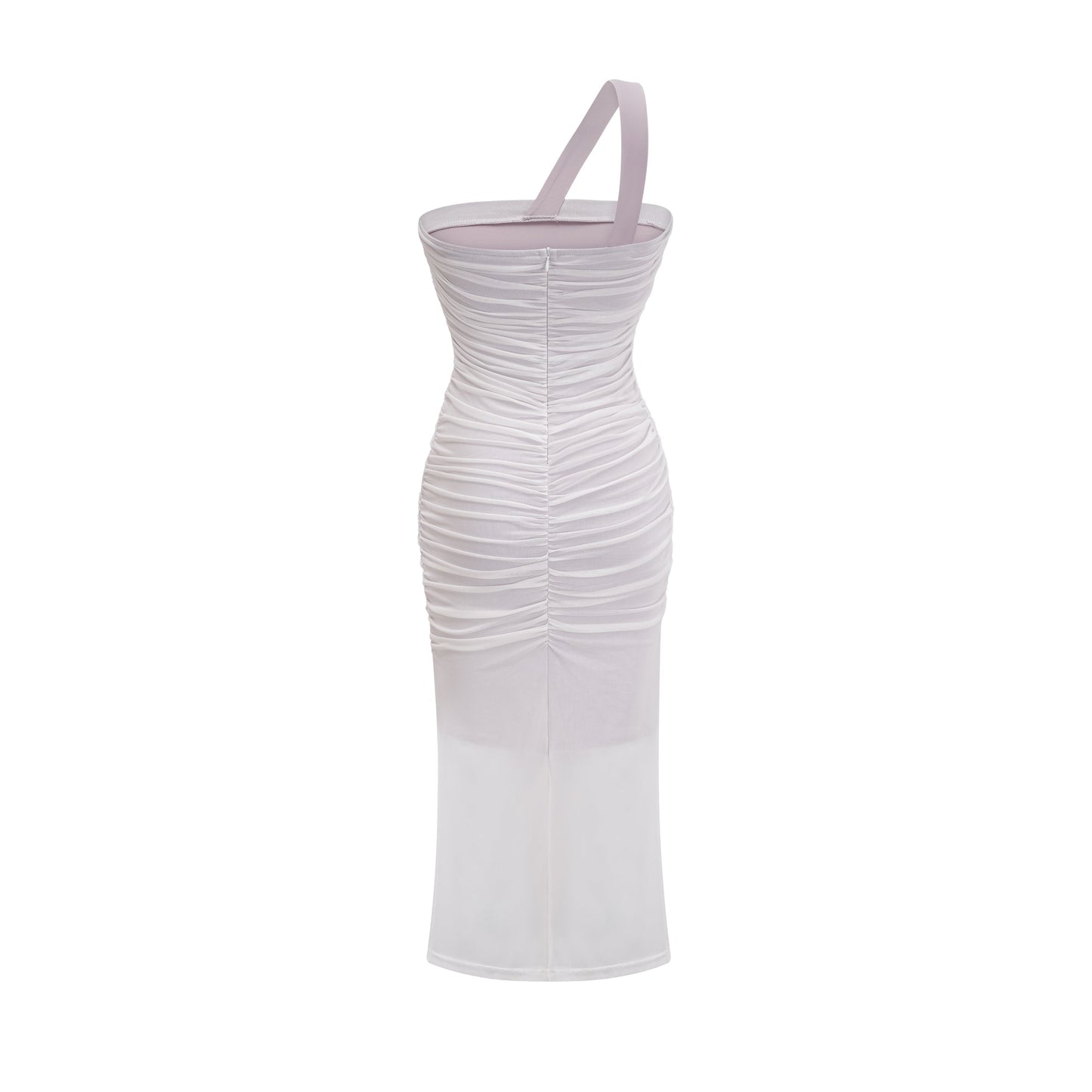 Nereida off-shoulder pleated midi dress