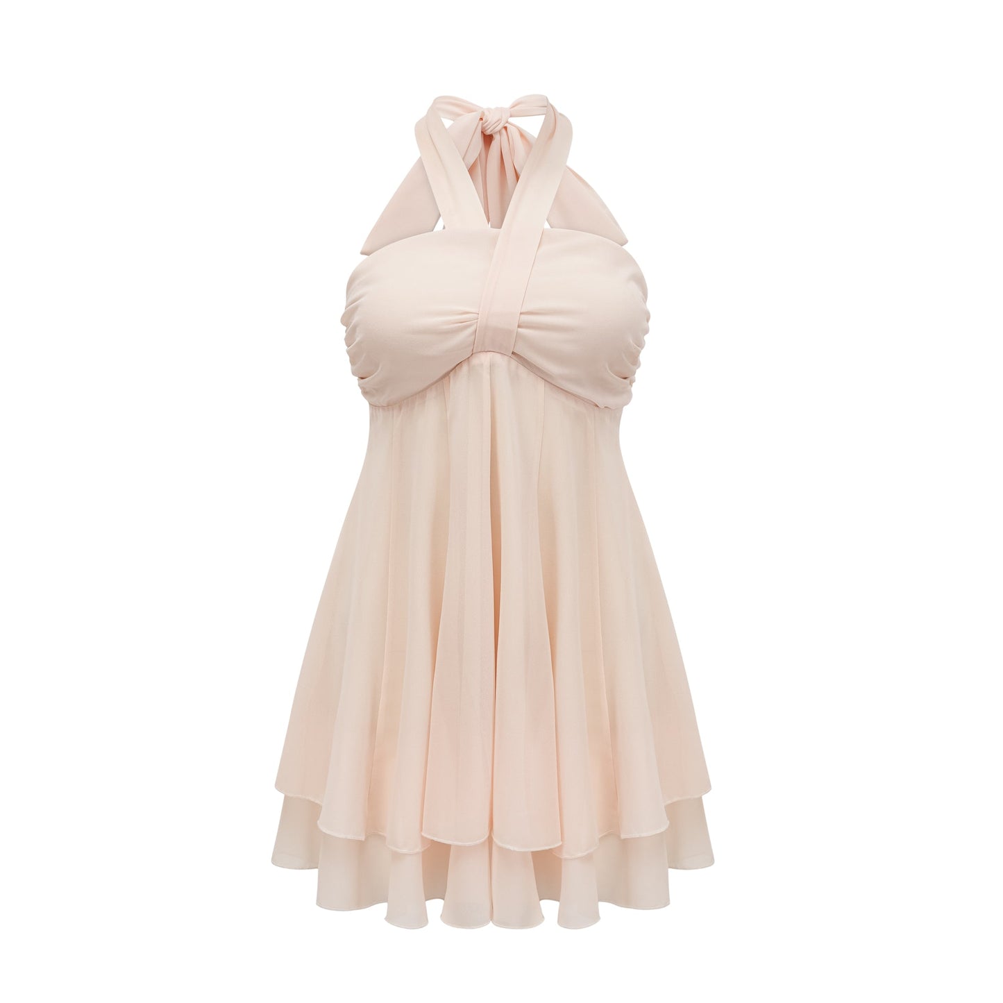 Esmerie bustier sleeveless back-tie mini dress