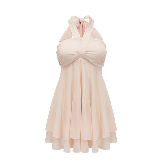 Esmerie bustier sleeveless back-tie mini dress