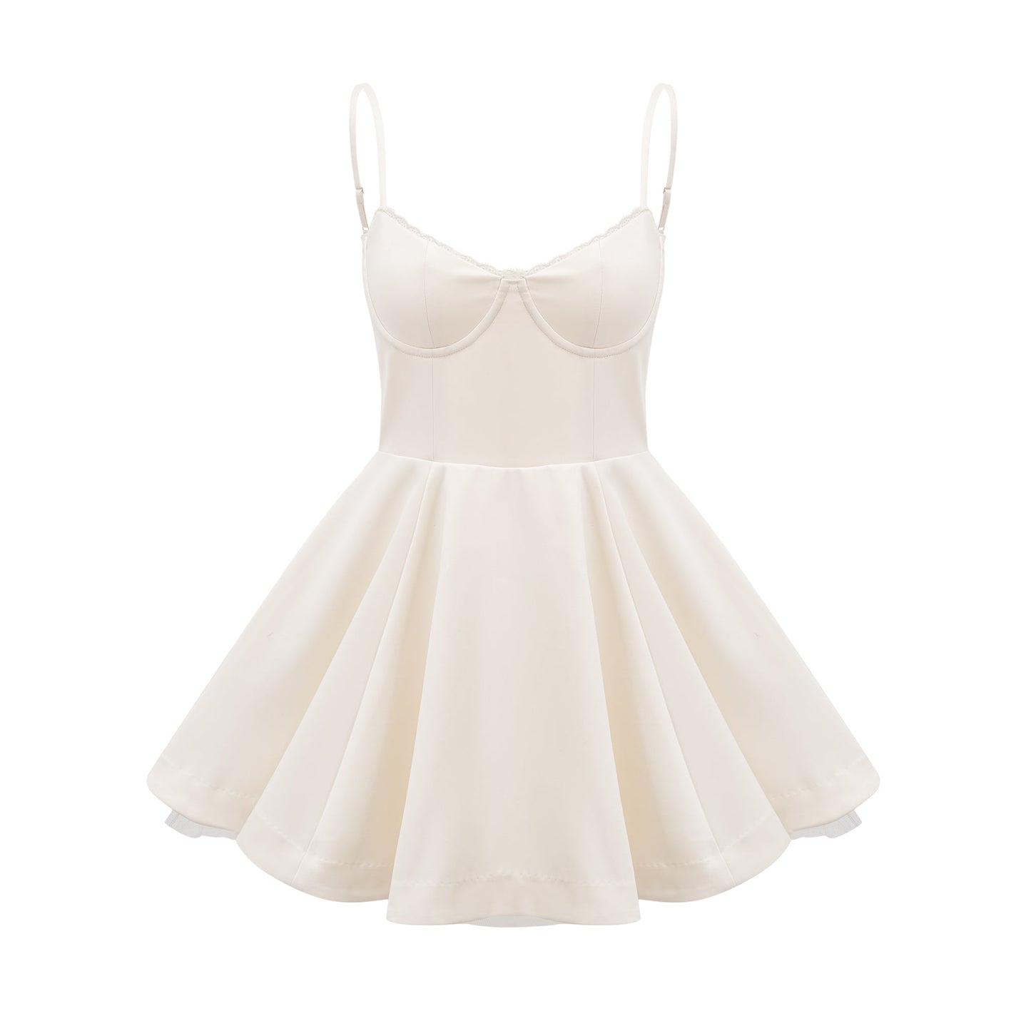 Saira tulle flared mini dress