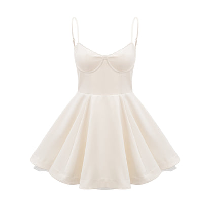 Saira tulle flared mini dress