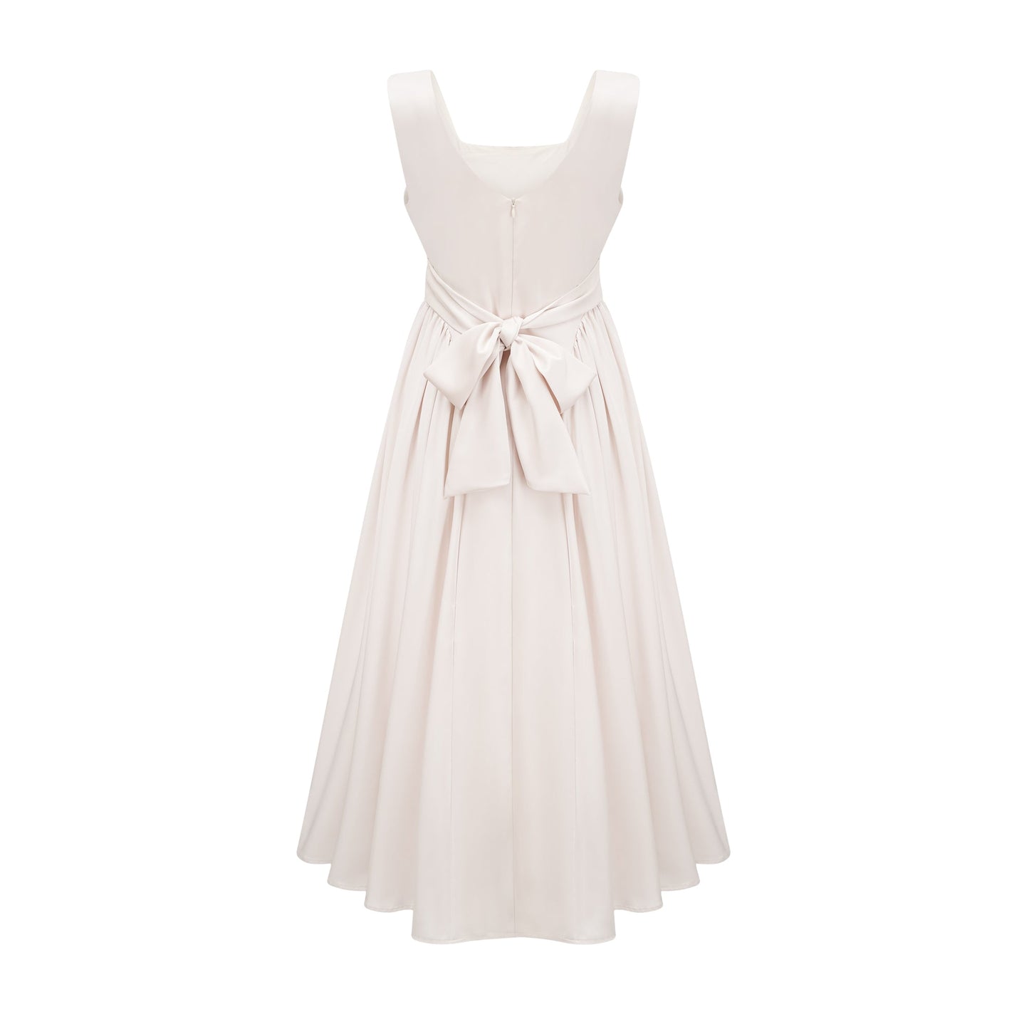 Océane square-neck pleated midi dress