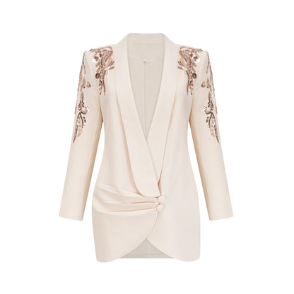 Éléna embellished sequined blazer dress