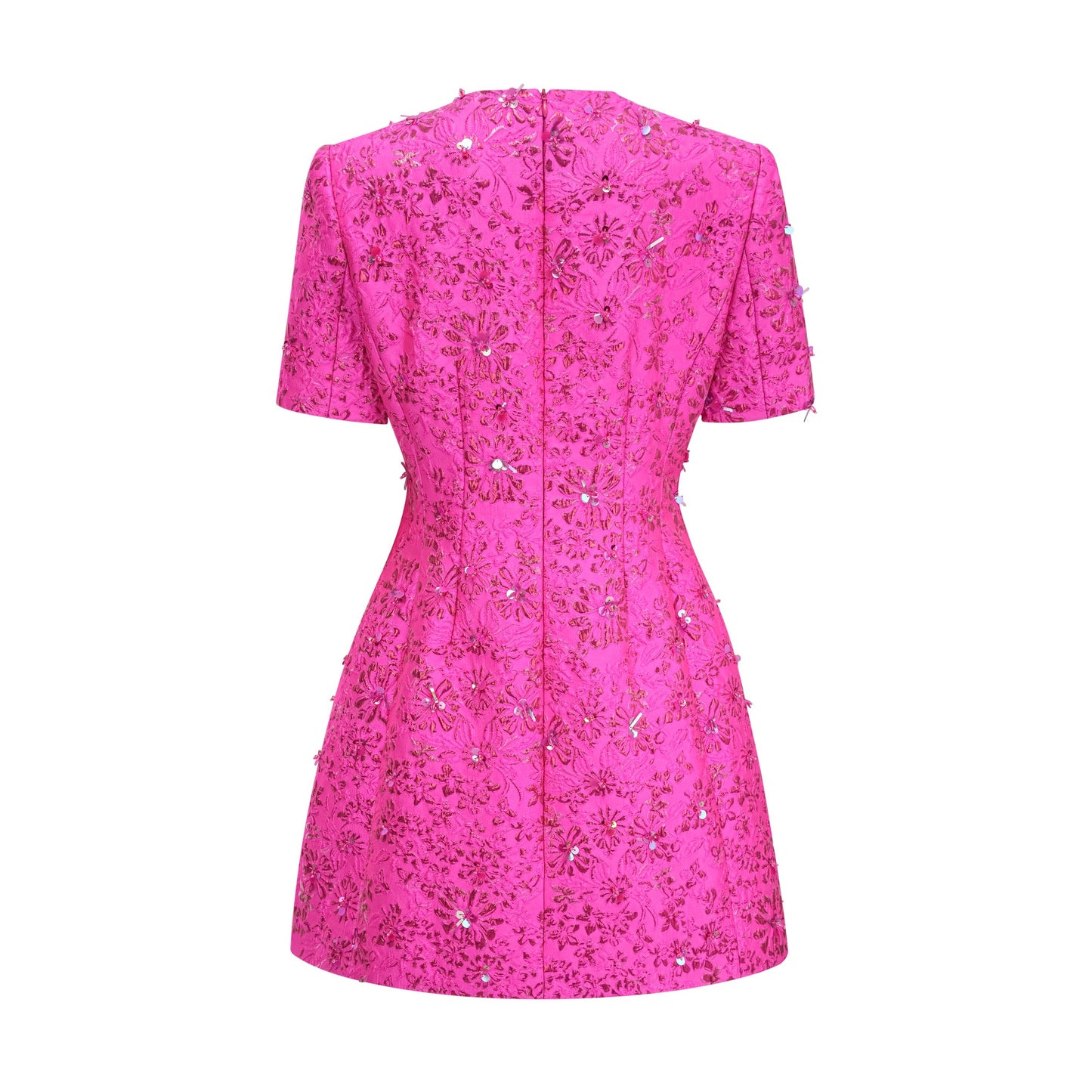 Celestia Floral-Appliqué Embellished Mini Dress