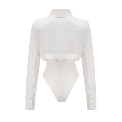 Fleur boned-design bodysuit