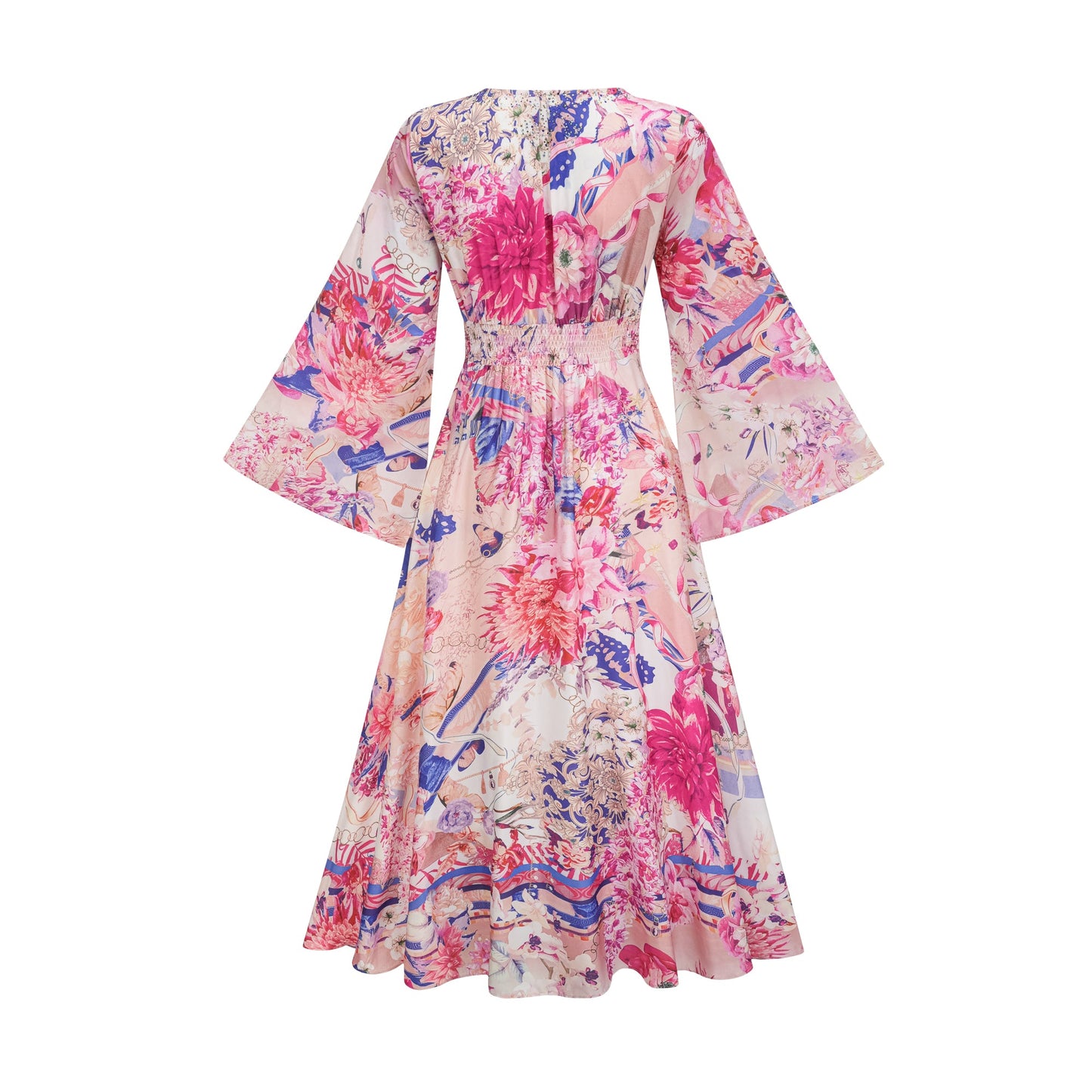 Silvia kimono-sleeve shirring maxi dress (US Only)