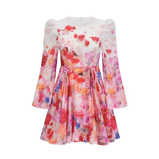 Lisette cinch-waist floral-print mini dress (US Only)