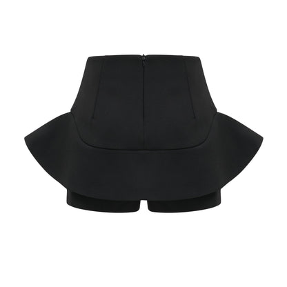 Priscille layered flounce-hem shorts