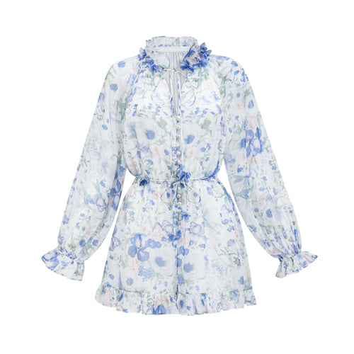 Isabeau white floral-print mini dress (US Only)
