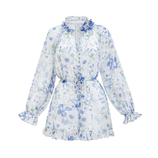 Isabeau white floral-print mini dress (US Only)