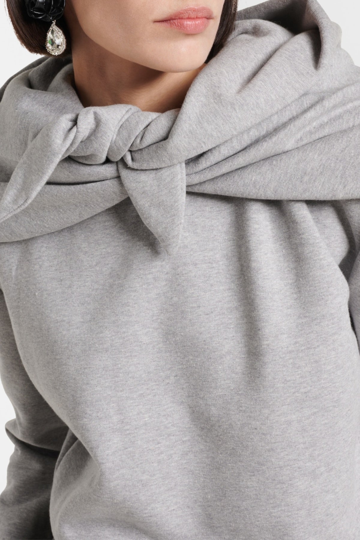 Baora Knot-detailed Draped Hooded
