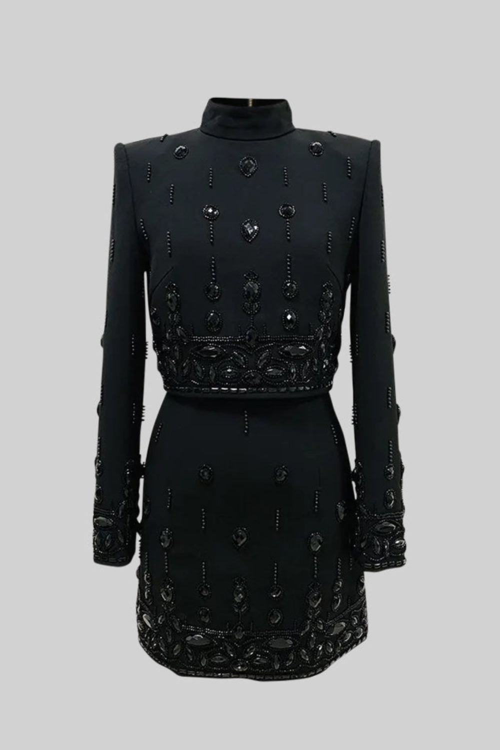 Deirdre Diamante Embellished Two Piece Set - Black