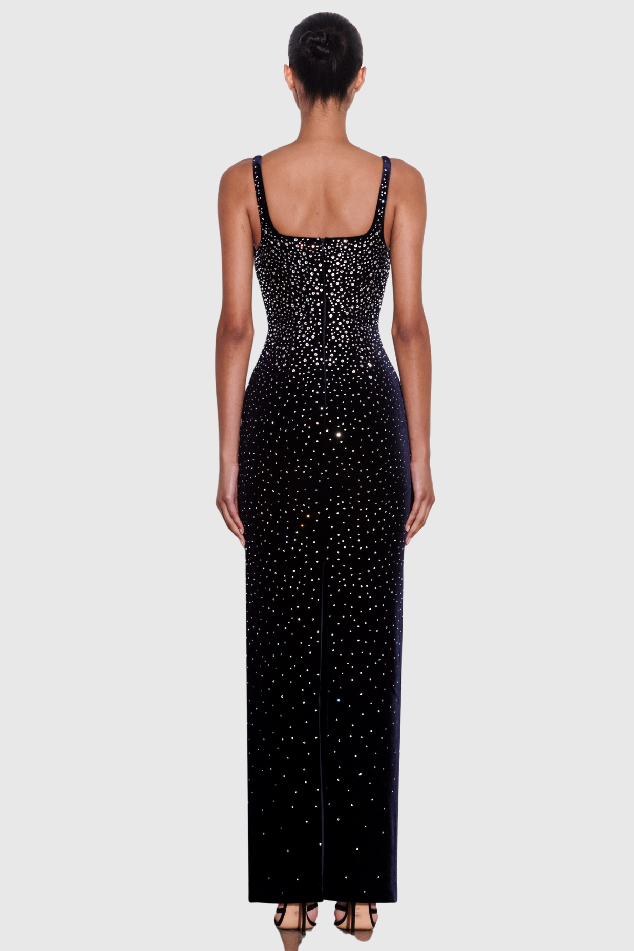 Eadoin Crystal Embellished Maxi Bandage Dress