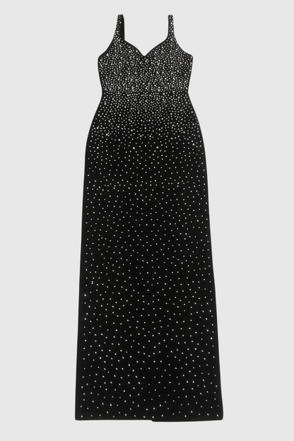 Eadoin Crystal Embellished Maxi Bandage Dress