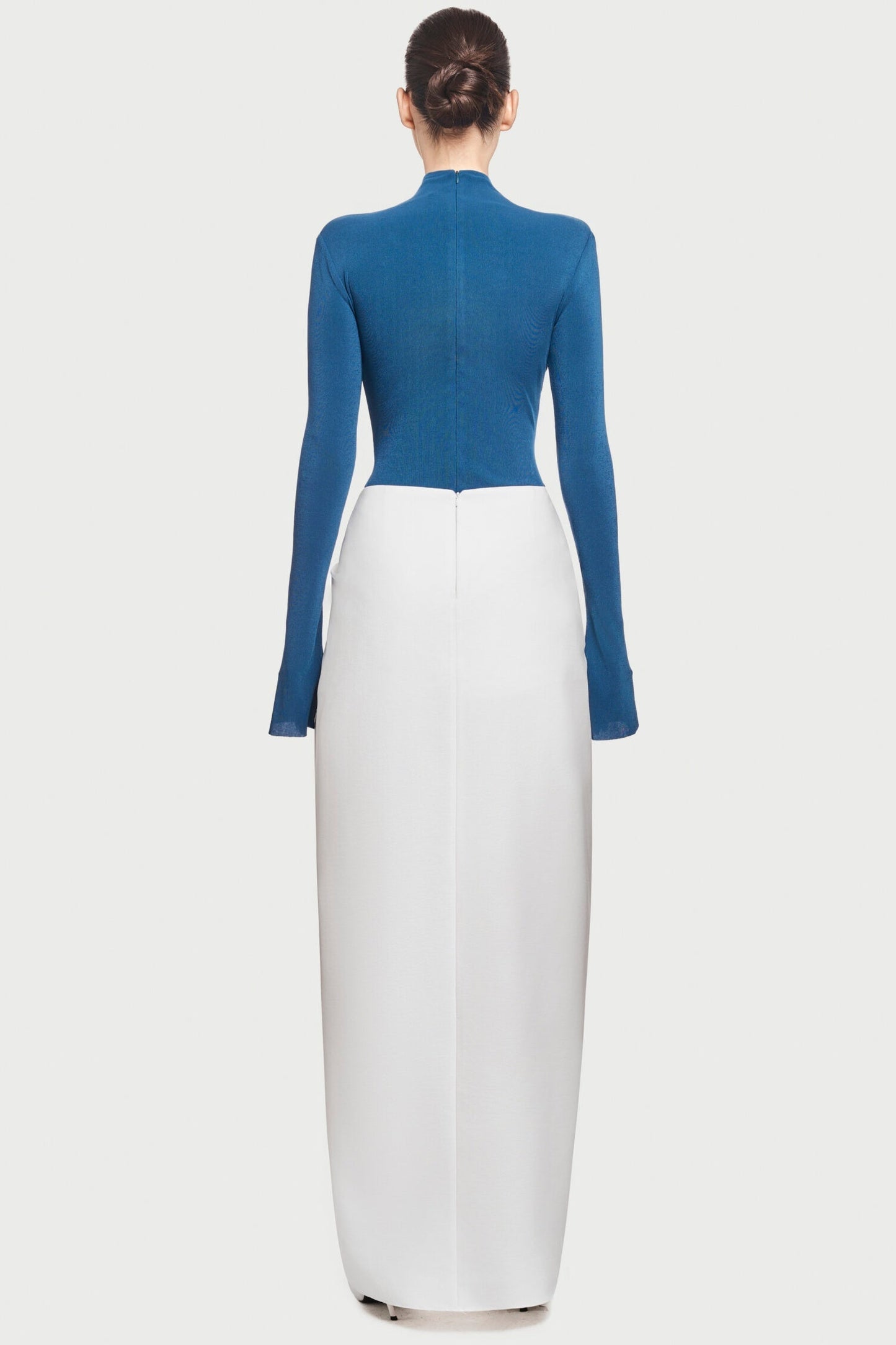 Fairly Deconstruct Ruched Maxi Dress - Blue