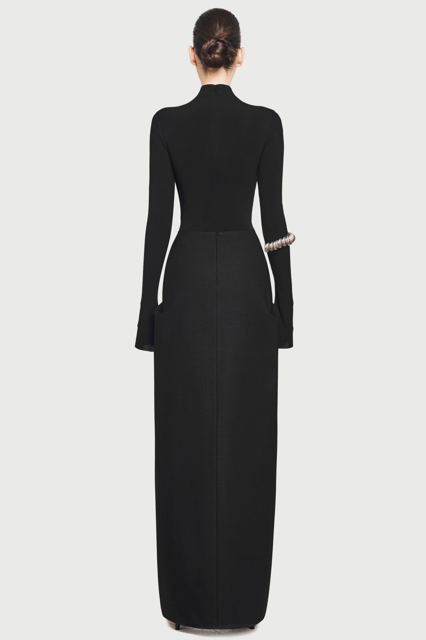 Fairly Deconstruct Ruched Maxi Dress - Black