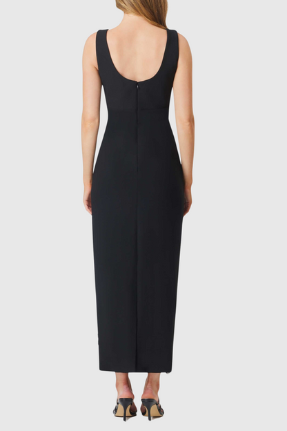 Edmark Flower Crystal Embellished Midi Bandage Dress