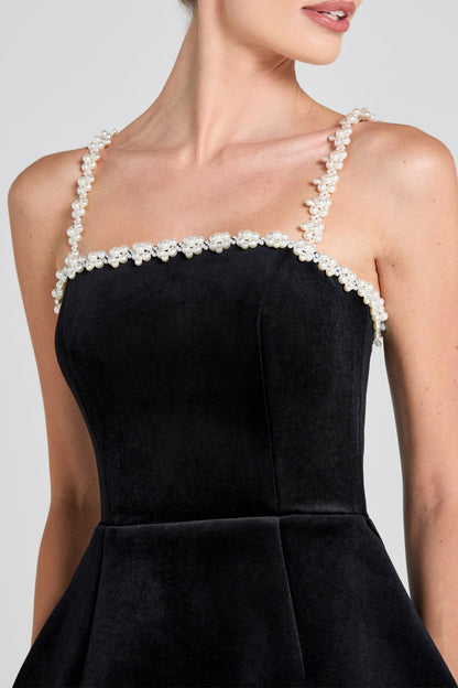 Eiondre Pearl Embellished Mini Bandage Dress