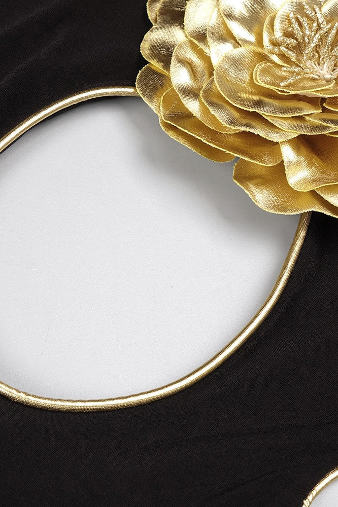 Eithne Flower Halter Cutout Jumpsuit