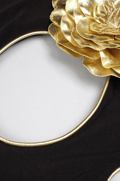 Eithne Flower Halter Cutout Jumpsuit