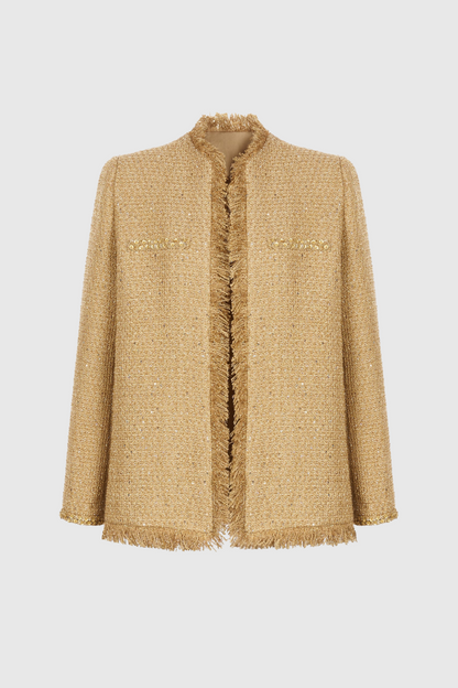 Elborno Gold Sequin Embellished Jacket
