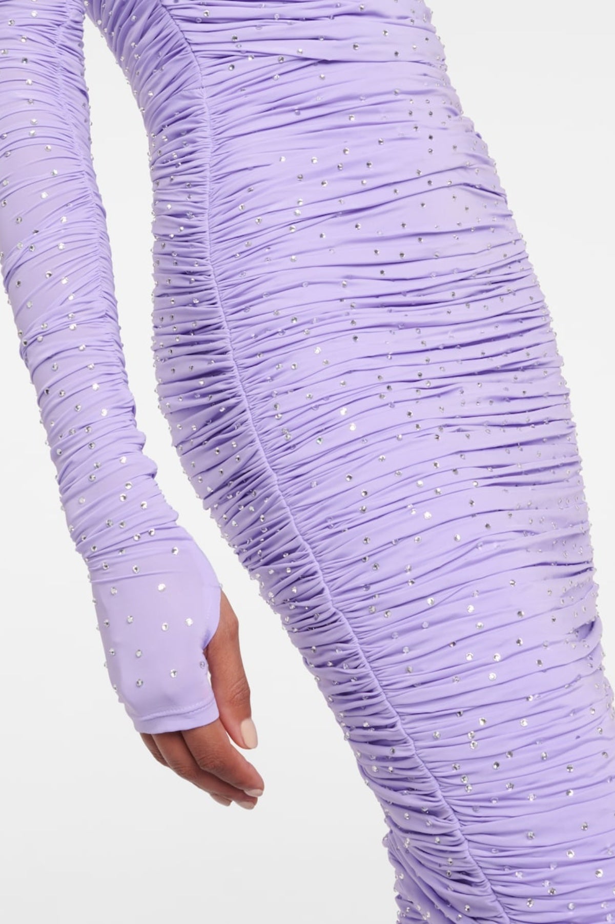 Tisa Crystal-embellished Ruched Midi Dress