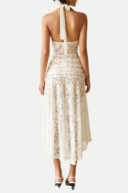 Eorl Halter Lace Midi Dress