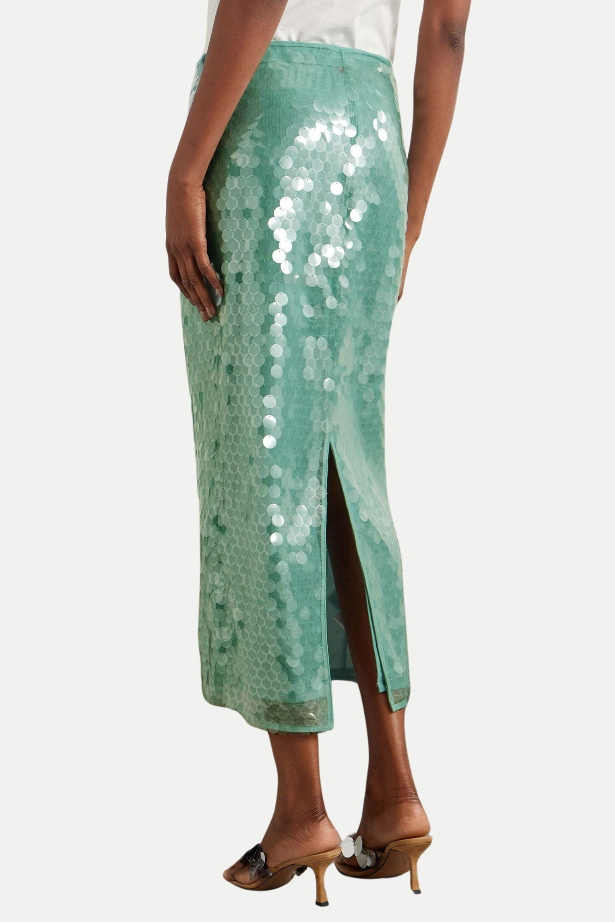 Gawaya Sequin Tulle Midi Skirt