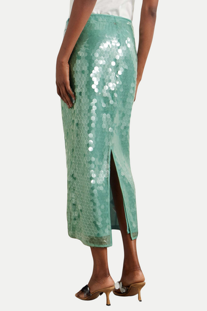 Gawaya Sequin Tulle Midi Skirt