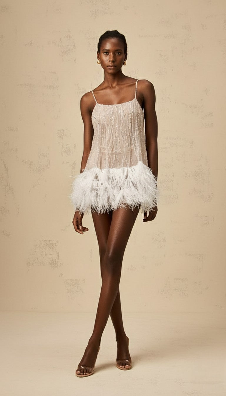 Aella Lace Backless Mini Dress