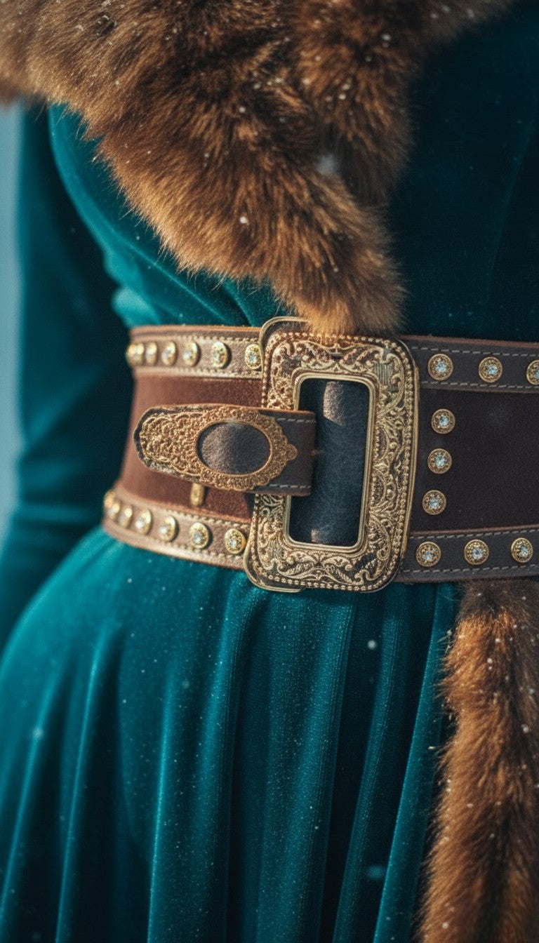 Celeste Fur-Collar Velvet Maxi Coat Dress – Deep Blue