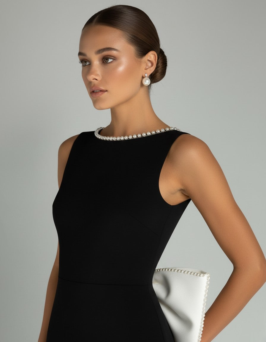 Backless Maxi Dress with Oversized Bow