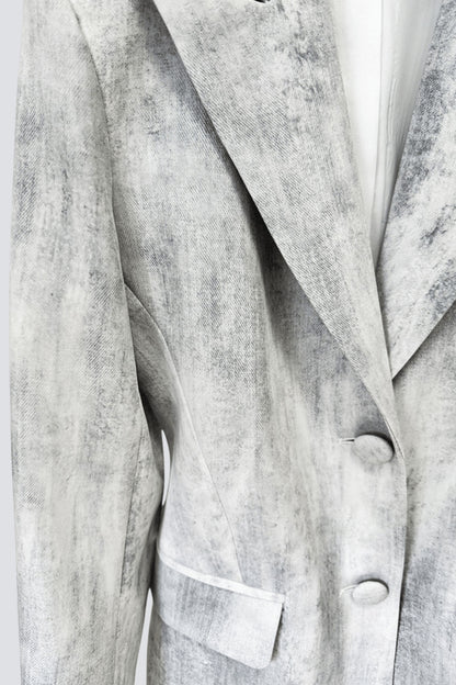 Isleta Print Blazer Two Piece Set - Grey