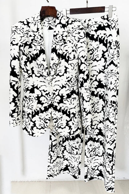 Isolde Print Single-Breasted Blazer Set