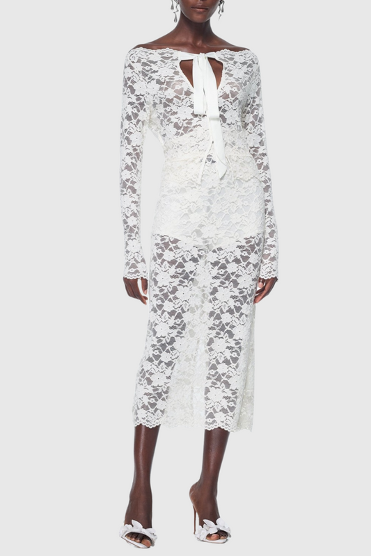 Jamaun Lace Cutout Skirt Two Piece Set